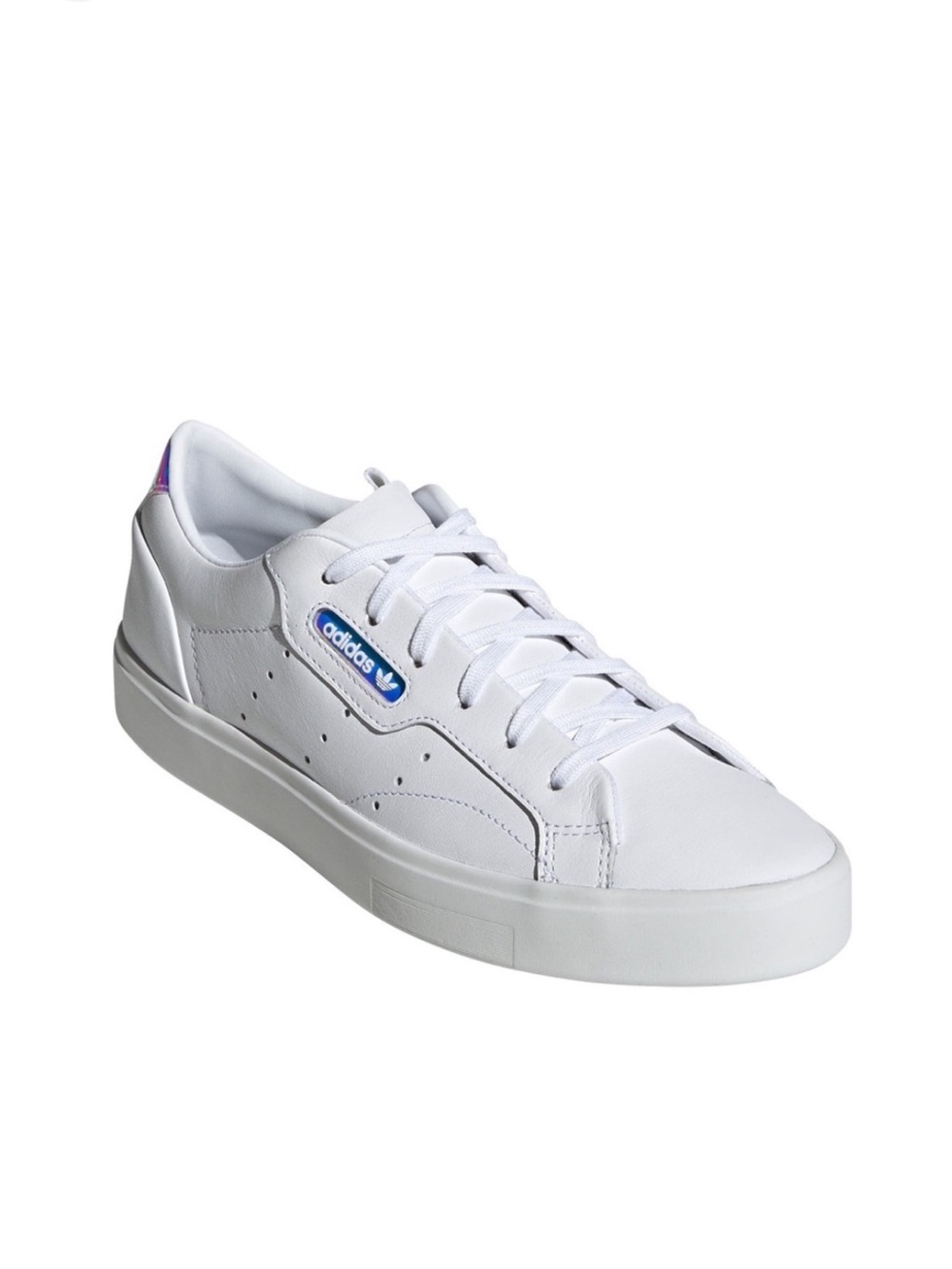 Adidas Sleek White Leather Sneakers